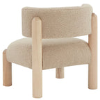 SAFAVIEH Couture Dineke Faux Shearling Accent Chair - 26 In. W x 26 In. D x 28 In. H - 26Wx26Dx28H