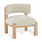SAFAVIEH Couture Dineke Faux Shearling Accent Chair - 26 In. W x 26 In. D x 28 In. H - 26Wx26Dx28H