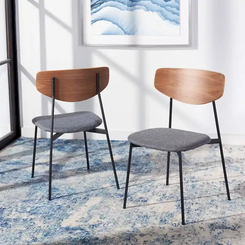 SAFAVIEH Noemie Mid-Century Dining Chair (Set of 2) - 20 W x 18.8 L x 32.5 H - 20Wx19Dx33H