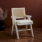 SAFAVIEH Couture Maiju Rattan Arm Chair - 21 In. W x 23 In. D x 34 In. H - 21Wx23Dx34H