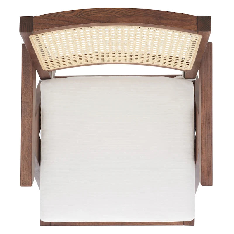 SAFAVIEH Couture Maiju Rattan Arm Chair - 21 In. W x 23 In. D x 34 In. H - 21Wx23Dx34H