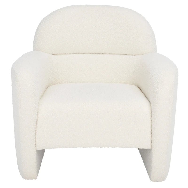 SAFAVIEH Couture Dorlies Boucle Accent Chair - 33 In W x 33.5 In D x 34 In H - 33Wx34Dx34H