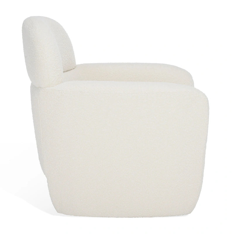 SAFAVIEH Couture Dorlies Boucle Accent Chair - 33 In W x 33.5 In D x 34 In H - 33Wx34Dx34H