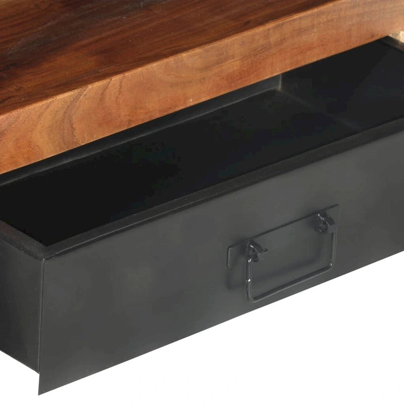 vidaXL TV Stand 47.2x11.8x15.7 Solid Wood with Finish