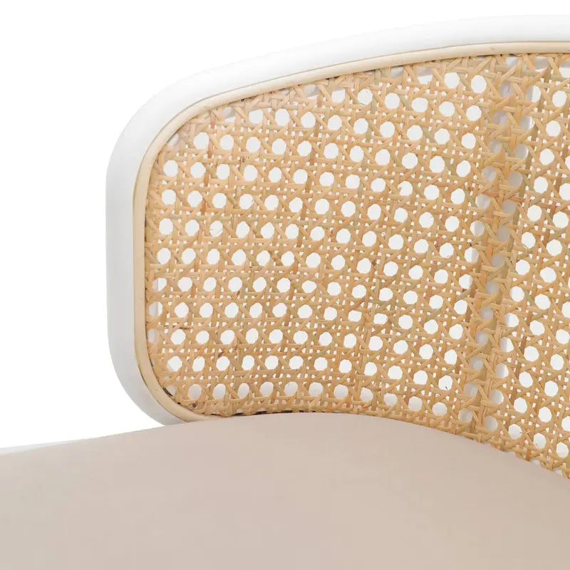 Bar Stools (White Powder-Coated Steel Frame) — Set of 2 (Model: 37)