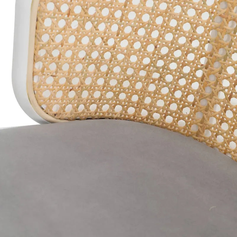 Bar Stools (White Powder-Coated Steel Frame) — Set of 2 (Model: 37)