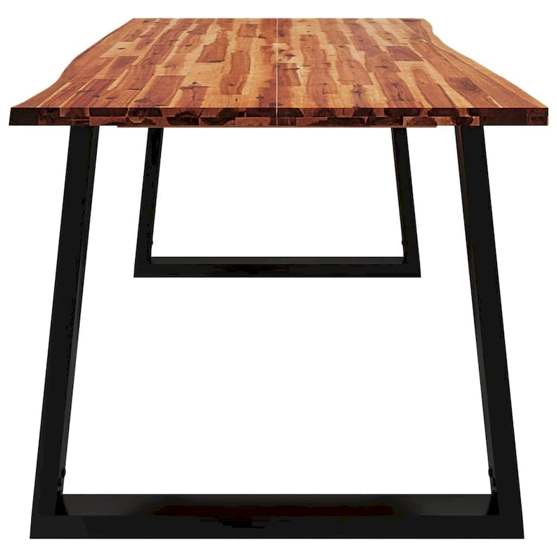 vidaXL Dining Table with Live Edge 78.7x35.4x29.5 Solid Wood Acacia