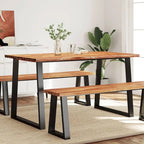 vidaXL Dining Table with Live Edge 78.7x35.4x29.5 Solid Wood Acacia