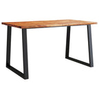 vidaXL Dining Table with Live Edge 78.7x35.4x29.5 Solid Wood Acacia