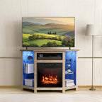 Costway Fireplace TV Stand w/ Led Lights & 18 Electric Fireplace for - See Details