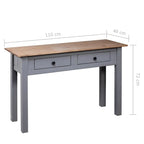 vidaXL Console Table Entryway Table Side Table Solid Pine Wood Panama Range - 43.3 x 15.7 x 28.3