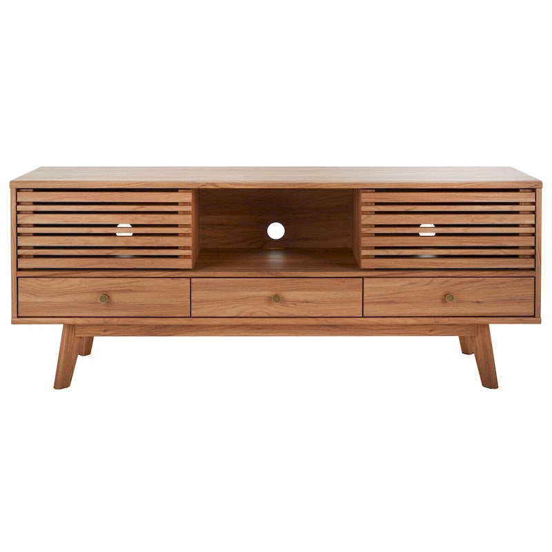 SAFAVIEH Ciera 3-Drawer Entertainment TV Media Stand (65 Flatscreen TV) - 58.7 In. x 15.2 In. x 23.9 In. - 59Wx15Dx24H