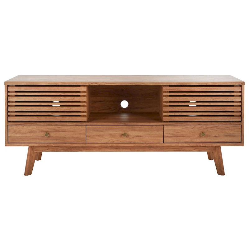 SAFAVIEH Ciera 3-Drawer Entertainment TV Media Stand (65 Flatscreen TV) - 58.7 In. x 15.2 In. x 23.9 In. - 59Wx15Dx24H