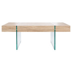 SAFAVIEH Pluma Glass Leg Rectangular Coffee Table - 43.3 W x 23.6 L x 15.7 H - 43Wx24Dx16H