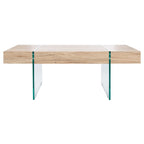 SAFAVIEH Pluma Glass Leg Rectangular Coffee Table - 43.3 W x 23.6 L x 15.7 H - 43Wx24Dx16H