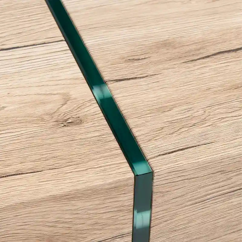 SAFAVIEH Pluma Glass Leg Rectangular Coffee Table - 43.3 W x 23.6 L x 15.7 H - 43Wx24Dx16H