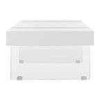 SAFAVIEH Pluma Glass Leg Rectangular Coffee Table - 43.3 W x 23.6 L x 15.7 H - 43Wx24Dx16H