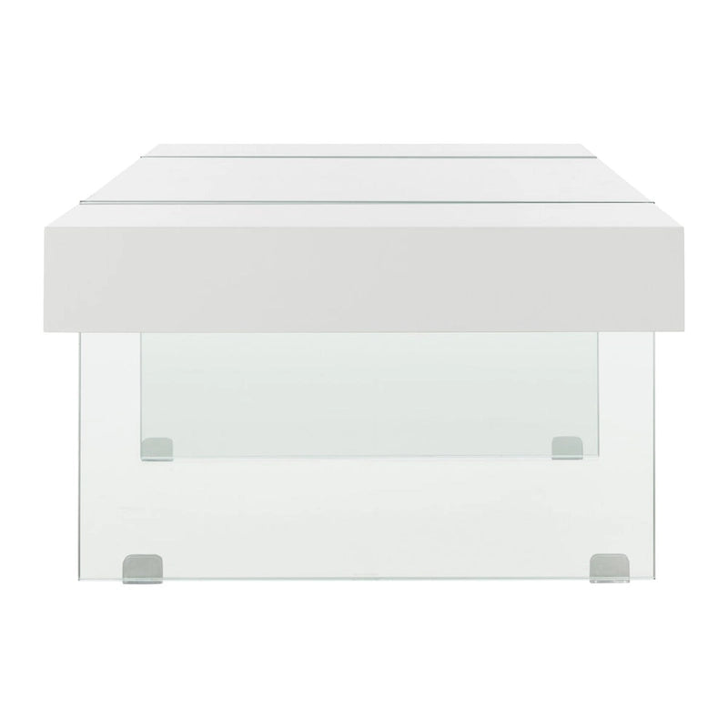 SAFAVIEH Pluma Glass Leg Rectangular Coffee Table - 43.3 W x 23.6 L x 15.7 H - 43Wx24Dx16H