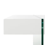 SAFAVIEH Pluma Glass Leg Rectangular Coffee Table - 43.3 W x 23.6 L x 15.7 H - 43Wx24Dx16H