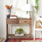 SAFAVIEH Justina 2-Drawer Console Table - 35.5 W x 13 L x 29.5 H - 36Wx13Dx30H
