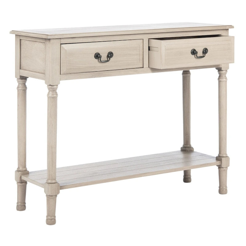 SAFAVIEH Justina 2-Drawer Console Table - 35.5 W x 13 L x 29.5 H - 36Wx13Dx30H