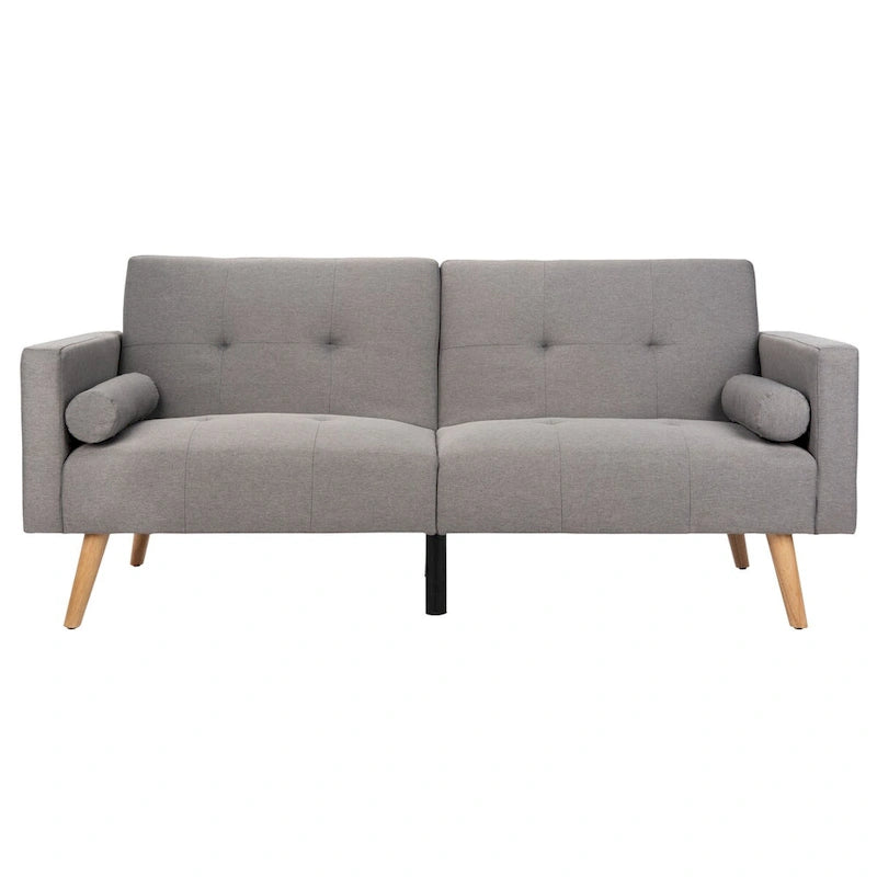 SAFAVIEH Tamekia Foldable Futon Bed with Pillow - 74.8 x 31.9 x 34.7