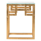 SAFAVIEH Porfiria Antique Gold Leaf End Table - 16 x 12 x 20.5 - 16Wx12Dx21H