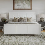 AFI, Portland Solid Wood Low Profile Platform Bed with Matching Footboard