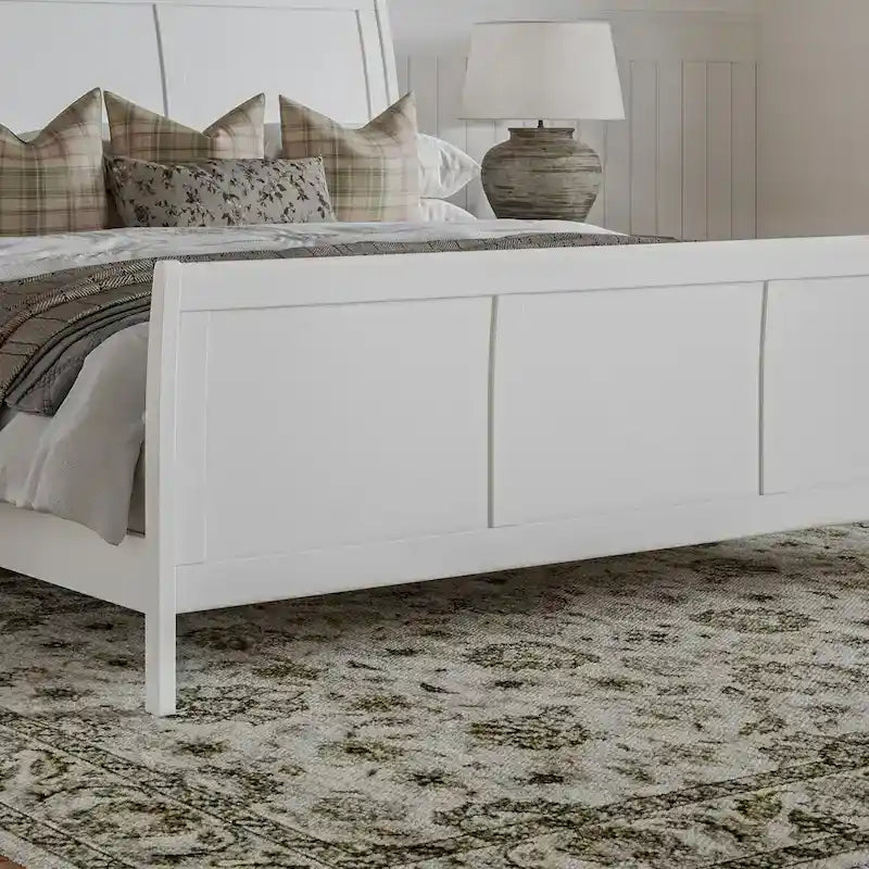 AFI, Portland Solid Wood Low Profile Platform Bed with Matching Footboard