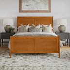 AFI, Portland Solid Wood Low Profile Platform Bed with Matching Footboard