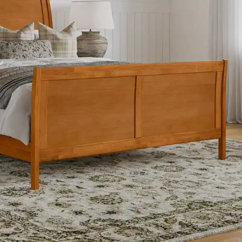 AFI, Portland Solid Wood Low Profile Platform Bed with Matching Footboard