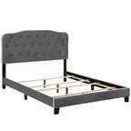 Queen-Size Velvet Upholstered Bed