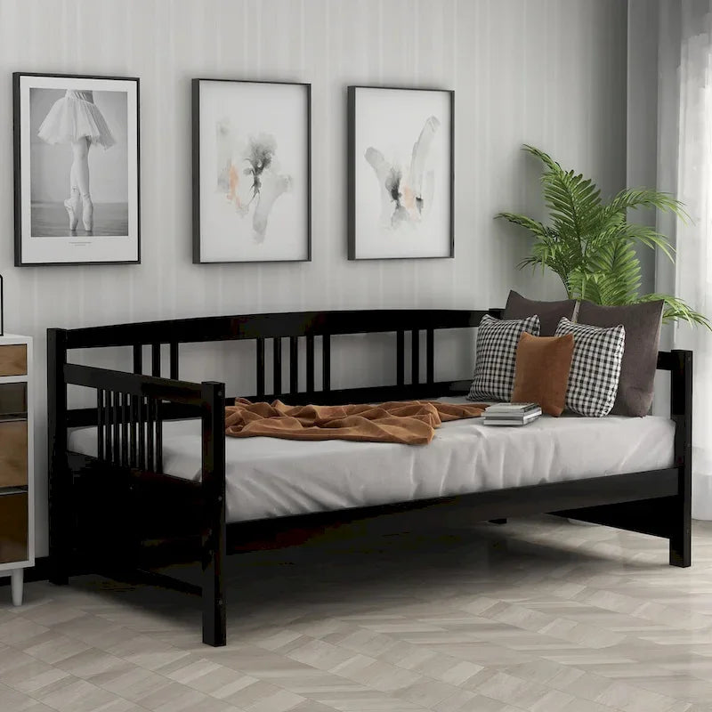 Multifunctional Solid Wood Daybed: Twin Size, Storage