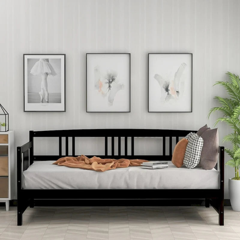 Multifunctional Solid Wood Daybed: Twin Size, Storage
