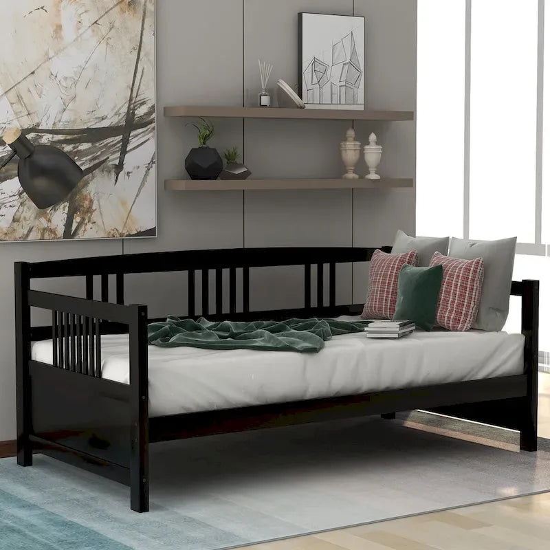 Multifunctional Solid Wood Daybed: Twin Size, Storage