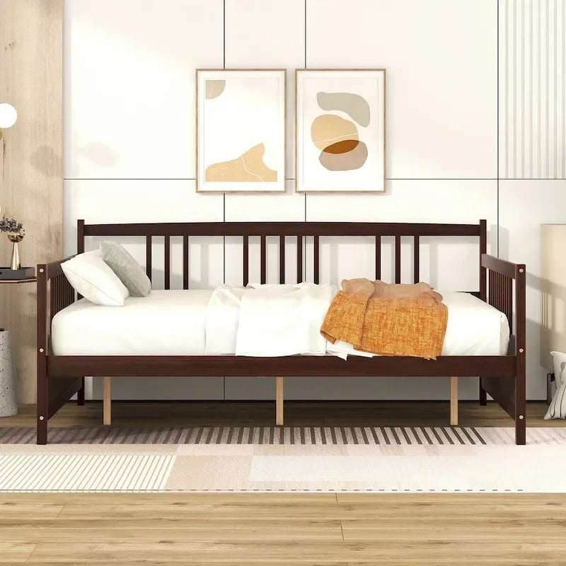 Multifunctional Solid Wood Daybed: Twin Size, Storage