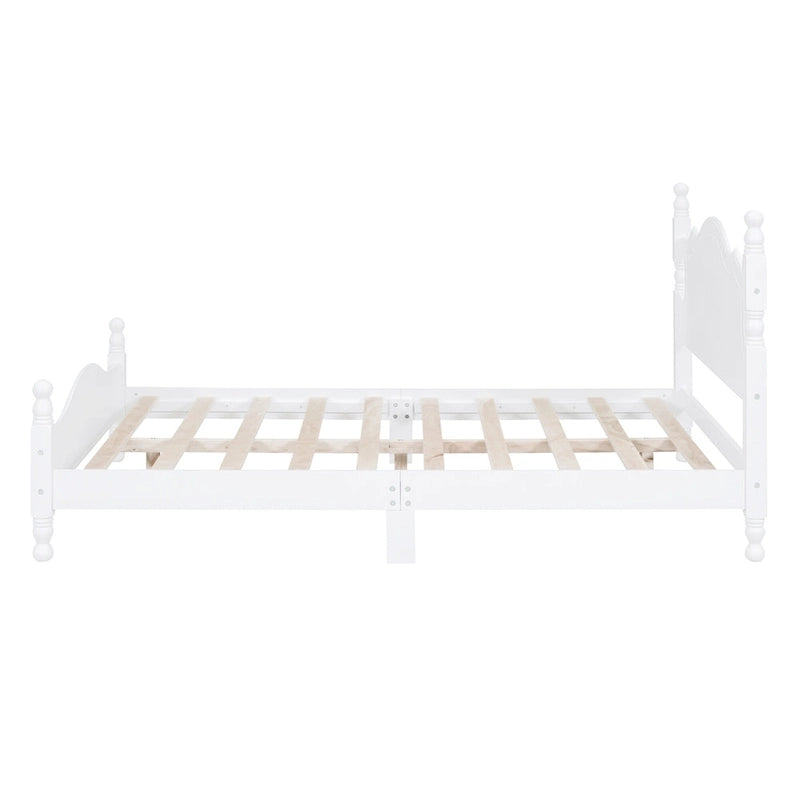 Retro Style Platform Bed Wood Platform Bed Frame