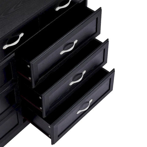 47.56W 9-drawers Bedroom long wood chest of dresser
