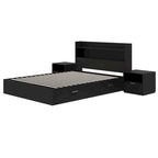 Hunter Platform Bed With Headboard And 2 Nightstands