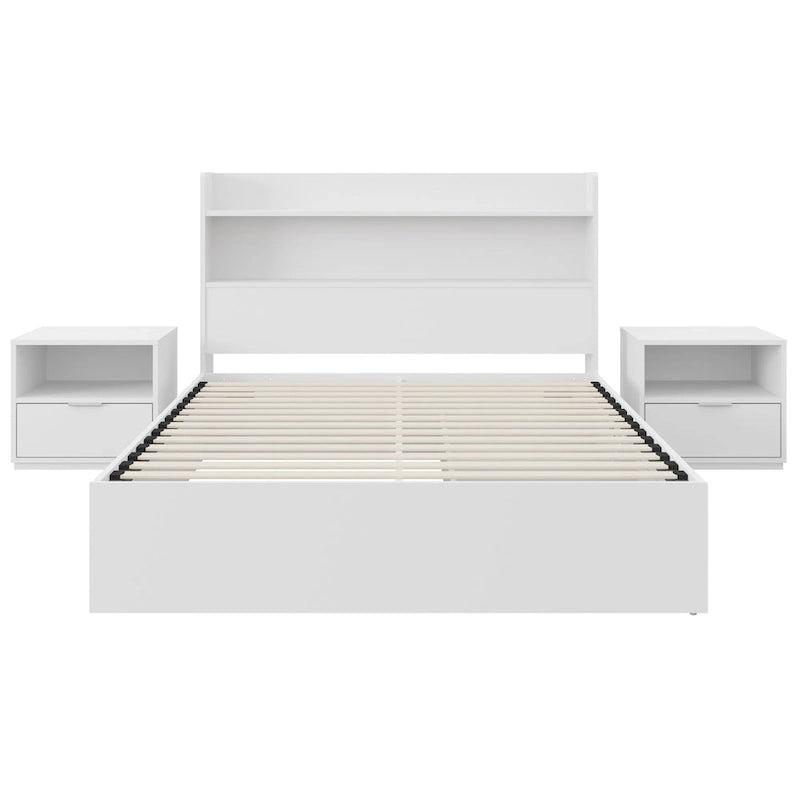 Hunter Platform Bed With Headboard And 2 Nightstands