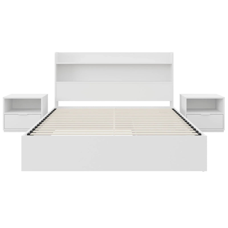 Hunter Platform Bed With Headboard And 2 Nightstands