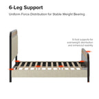 Modern Solid Wood And Rattan Bed (With Led Headboard)