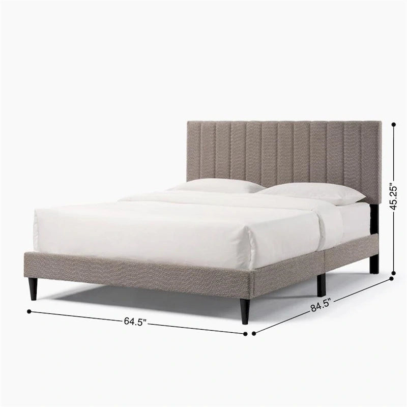 Queen Size Tufted Upholstered Platform Bed