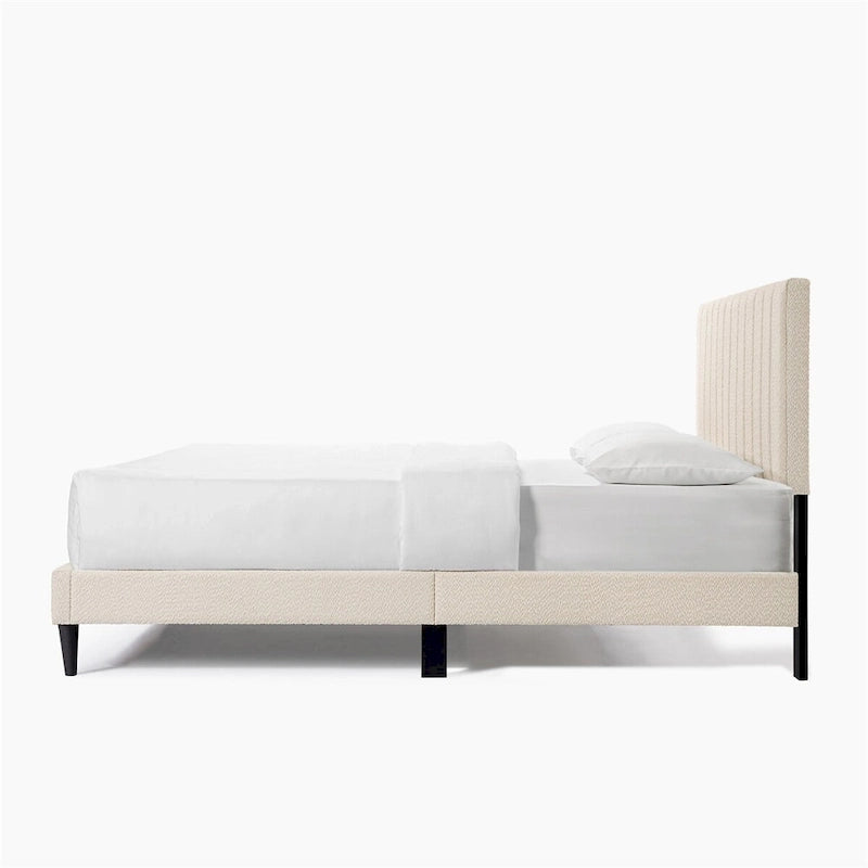 Queen Size Tufted Upholstered Platform Bed