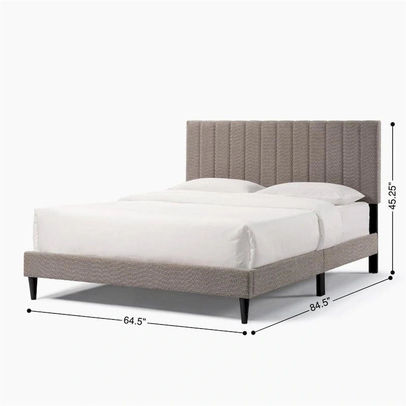 Queen Size Tufted Upholstered Platform Bed
