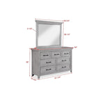 Debra 6 Piece Gray Panel Bench Footboard Bedroom Set