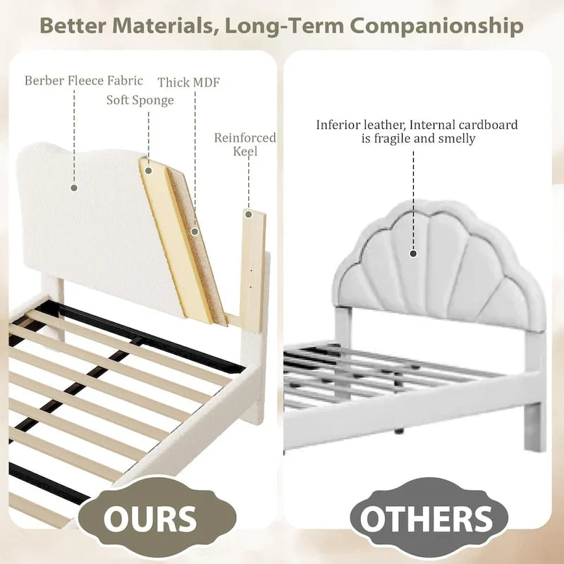 Upholstered Platform with Headboard