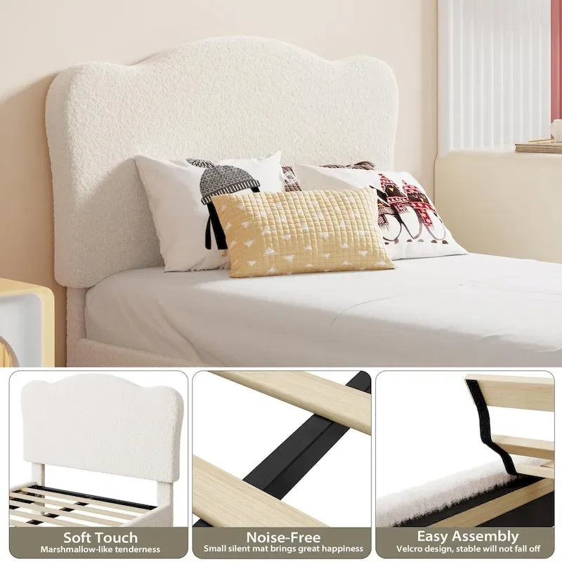 Upholstered Platform with Headboard