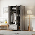 Mirror Wardrobe with 2 Drawers and Top Cabinet by Harper&Bright Designs