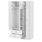Mirror Wardrobe with 2 Drawers and Top Cabinet by Harper&Bright Designs